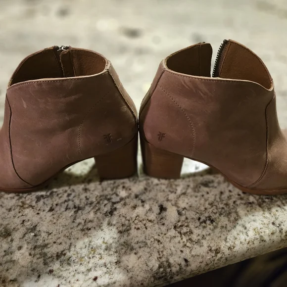 Frye Boots Nora Zip Short Boots Dusty Rose - Picture 6 of 9